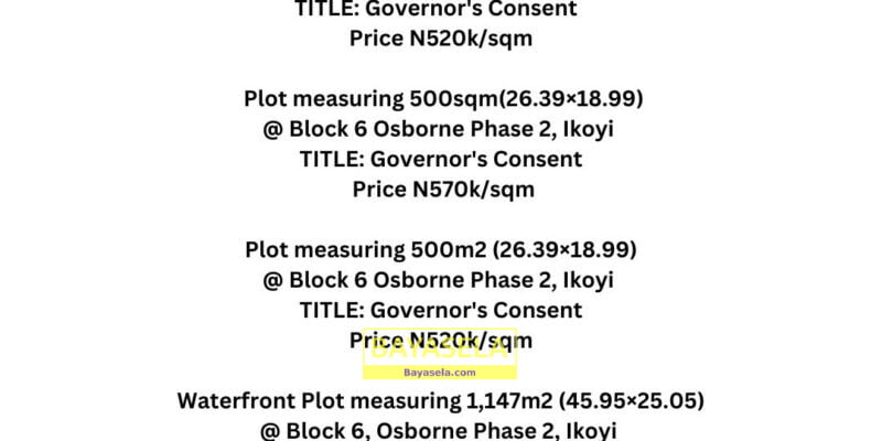 Plots of land for sale