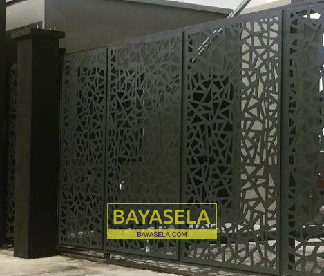 Laser cut gate