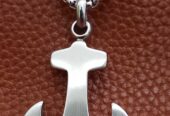 Men’s anchor stainless steel pendant necklace