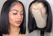 Short bob human hair wig