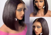 Short bob human hair wig