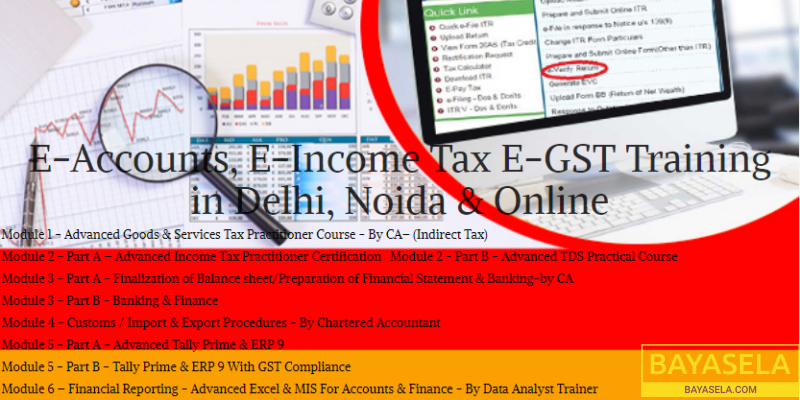 E-Accounting Course in Delhi, “Learn Direct Tax