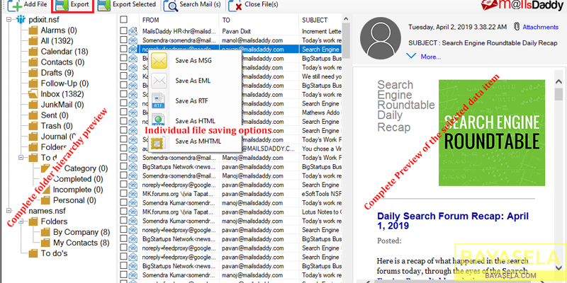 MailsDaddy NSF to PST Converter Tool